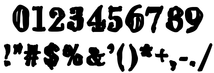 Buttoni Font OTHER CHARS