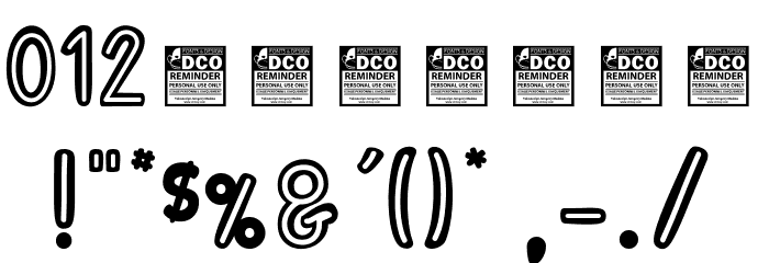 Buttons Maniac 1_PersonalUseOnly Font OTHER CHARS