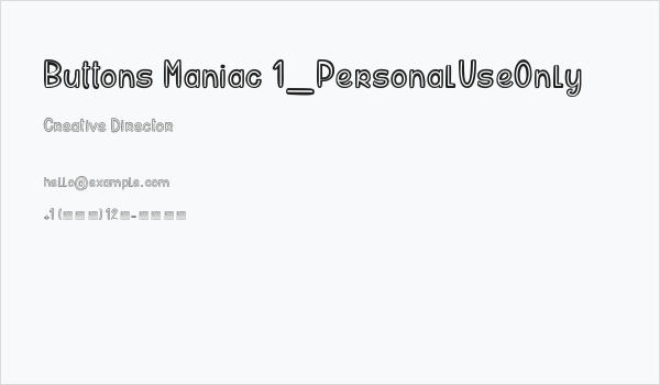 Buttons Maniac 1_PersonalUseOnly Business Card