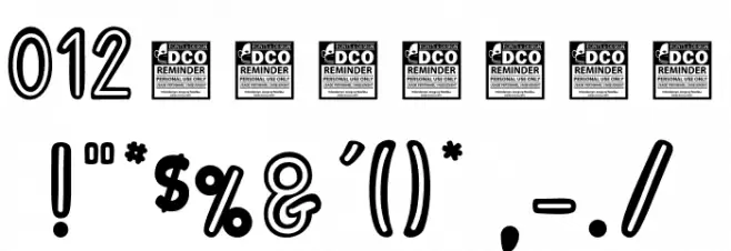 Buttons Maniac_PersonalUseOnly Font OTHER CHARS