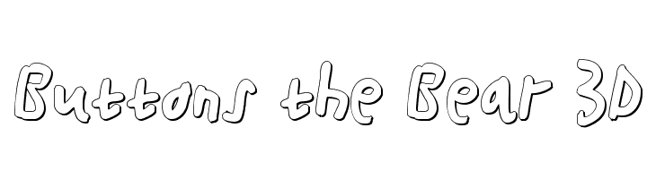 Buttons the Bear 3D Font