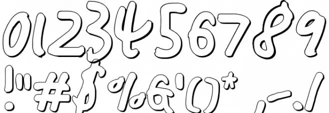 Buttons the Bear 3D Schriftart Anderer Schreiben