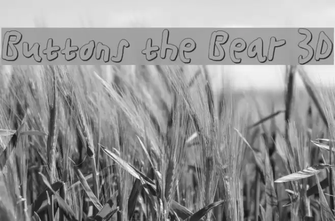 Buttons the Bear 3D Schriftart examples