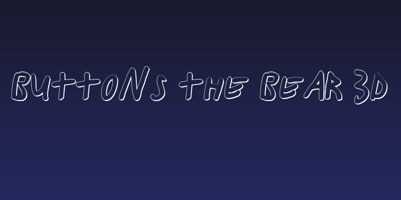 Buttons the Bear 3D Social Header