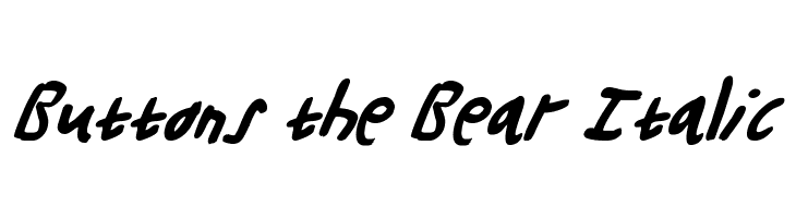 Buttons the Bear Italic  Descarca Fonturi Gratis