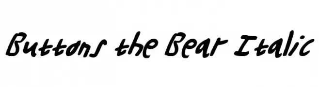 Buttons the Bear Italic  नि: शुल्क फ़ॉन्ट्स डाउनलोड