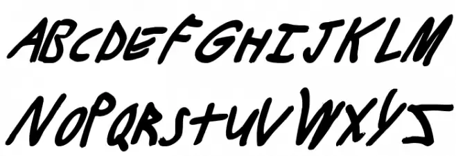 Buttons the Bear Italic フォント 大文字