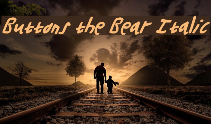Buttons the Bear Italic Example 2