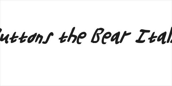 Buttons the Bear Italic Logo
