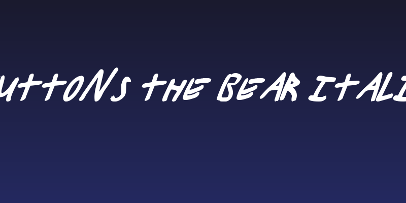 Buttons the Bear Italic Social Header