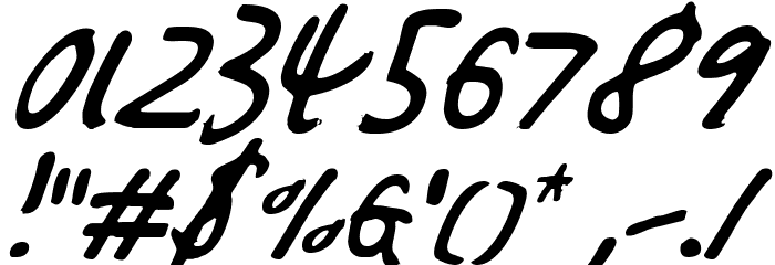 Buttons the Bear Light Italic Font OTHER CHARS