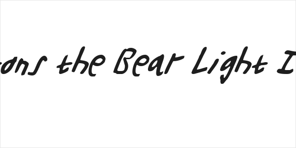 Buttons the Bear Light Italic Logo