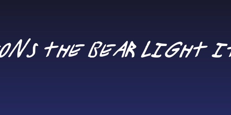 Buttons the Bear Light Italic Social Header