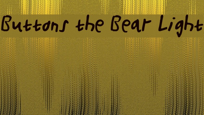 Buttons the Bear Light Font examples