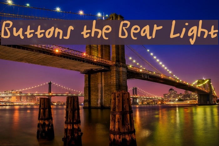 Buttons the Bear Light Font examples