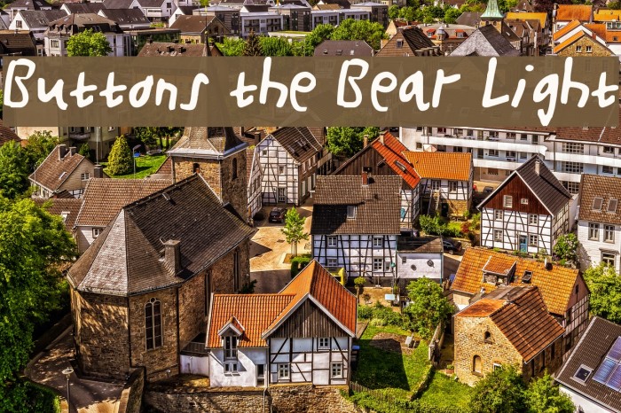 Buttons the Bear Light Font examples