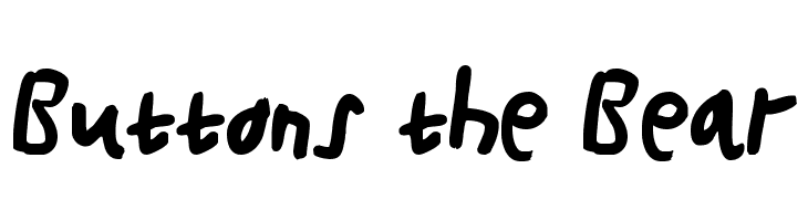 Buttons the Bear Font