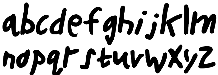 Buttons the Bear Font LOWERCASE