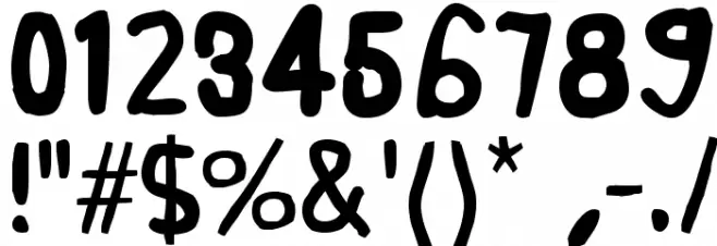 Buttweasel フォント その他の文字