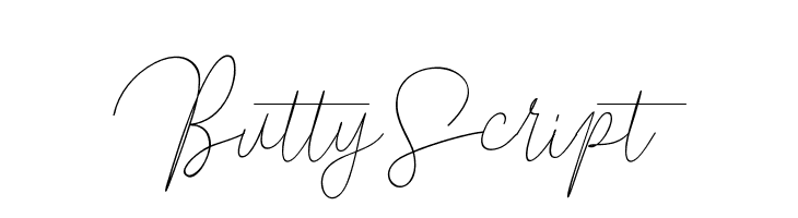 ButtyScript Font