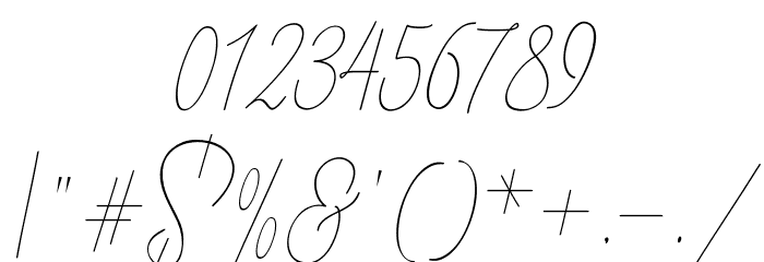 ButtyScript Font OTHER CHARS