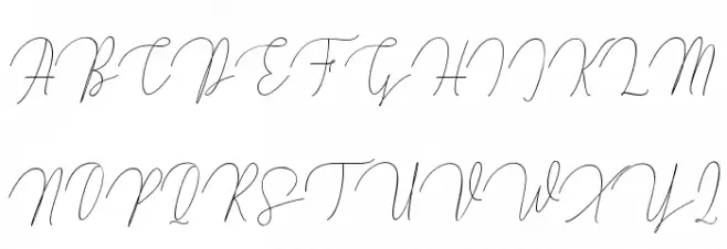 ButtyScript Font UPPERCASE