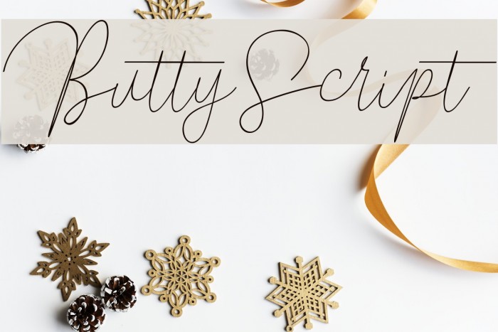 ButtyScript Font examples