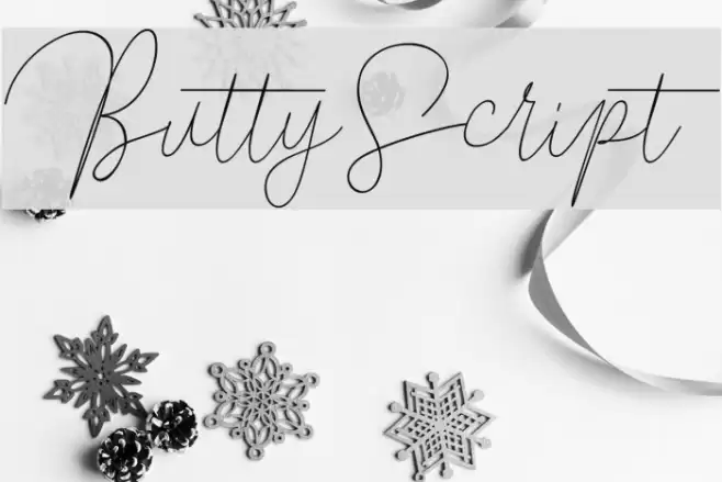 ButtyScript Font examples