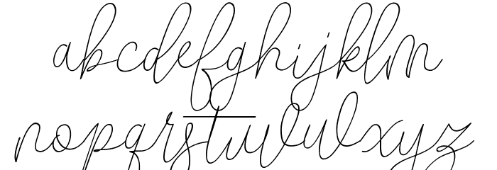 ButtyScript Font LOWERCASE
