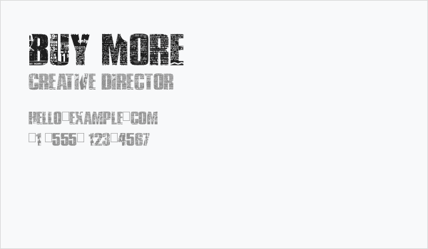 Buy More Business Card