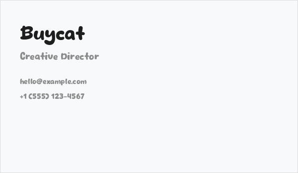 Buycat Business Card