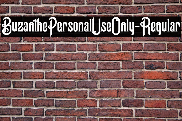 BuzanthePersonalUseOnly-Regular Example 2