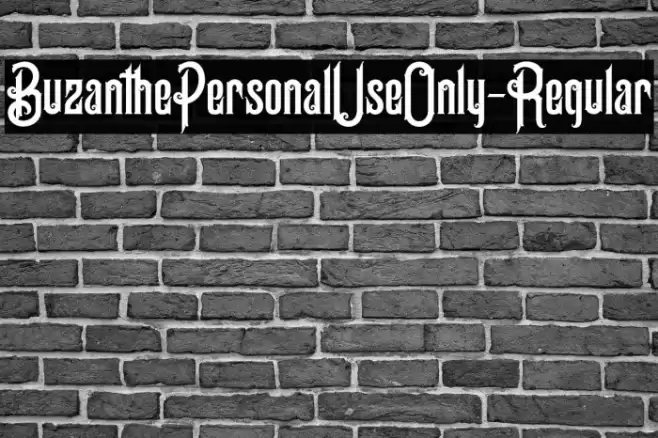 BuzanthePersonalUseOnly-Regular Font examples