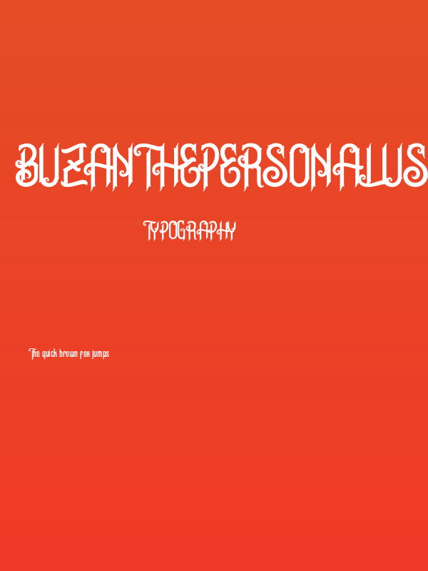 BuzanthePersonalUseOnly-Regular Poster