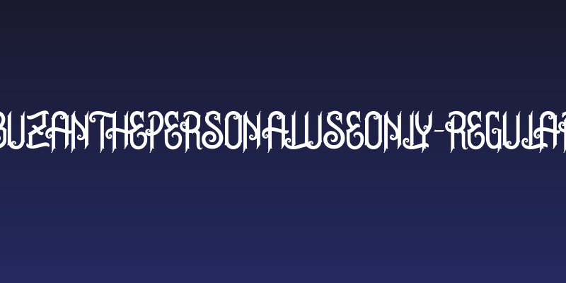 BuzanthePersonalUseOnly-Regular Social Header