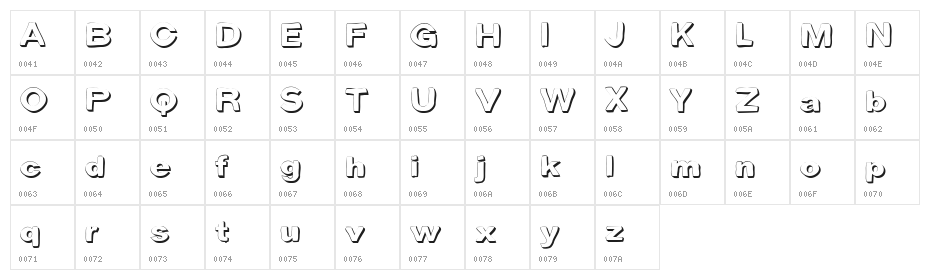 Buzlu Buz Regular Character Map
