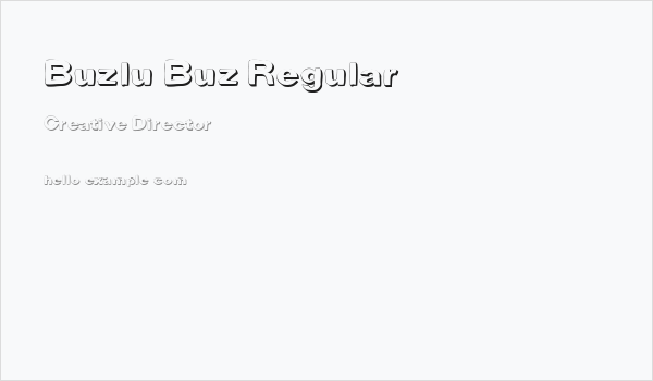 Buzlu Buz Regular Business Card