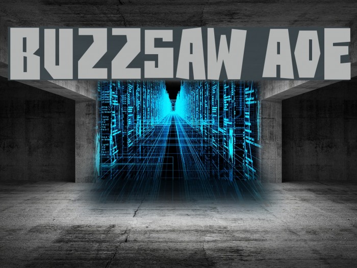 BuzzSaw AOE Font examples