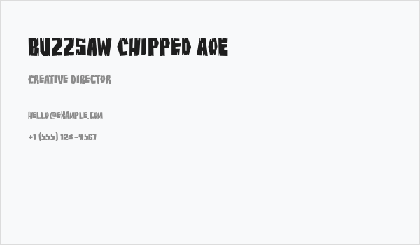 BuzzSaw Chipped AOE Business Card