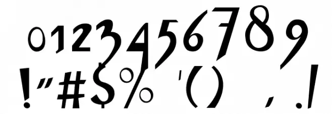 Buzzwaktype Font OTHER CHARS