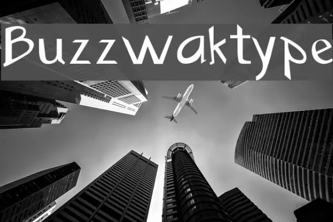 Buzzwaktype Font examples