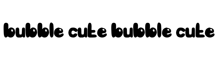 bubble cute bubble cute  Frei Schriftart Herunterladen