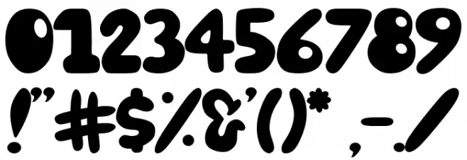 bubble cute bubble cute Font OTHER CHARS