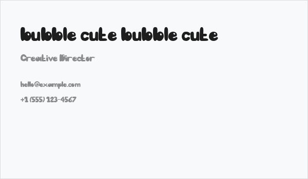 bubble cute bubble cute Business Card