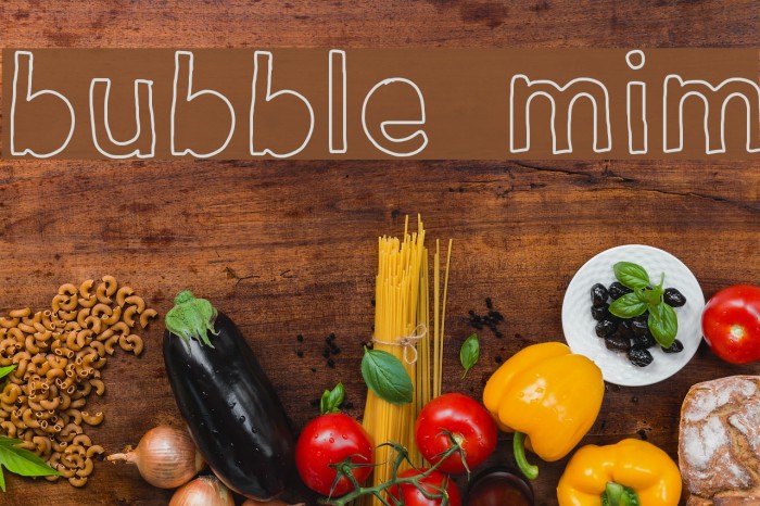 bubble mim Font examples