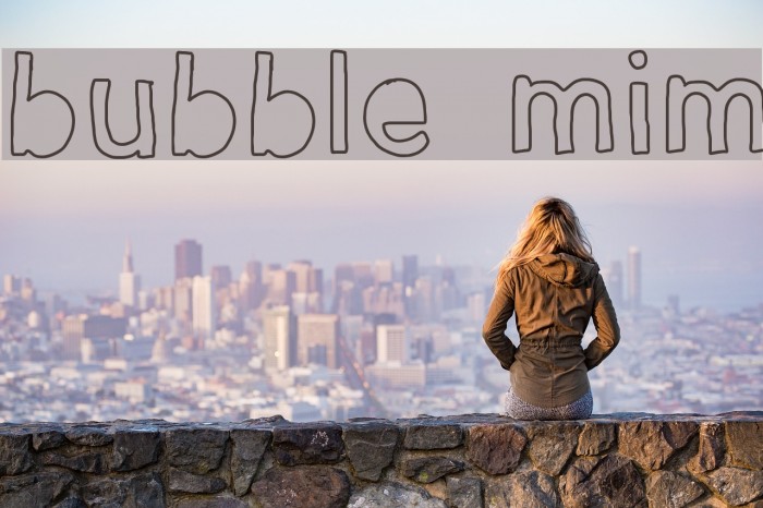 bubble mim Font examples