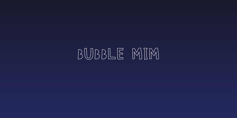 bubble mim Social Header
