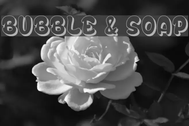bubble & soap Font examples