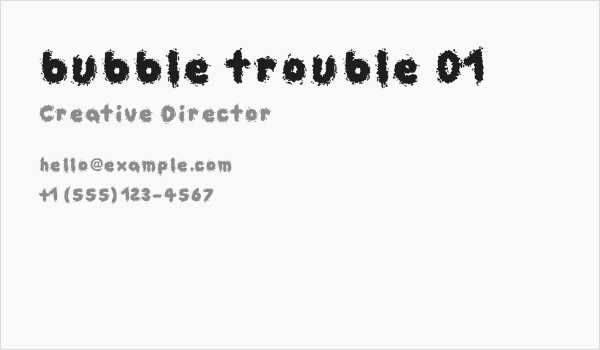 bubble trouble 01 Business Card