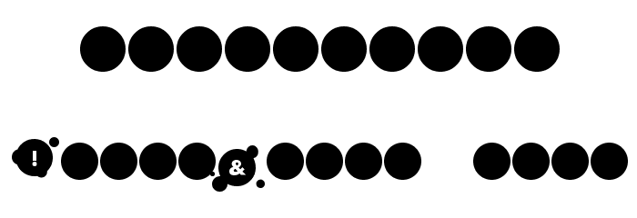 bubble Font OTHER CHARS